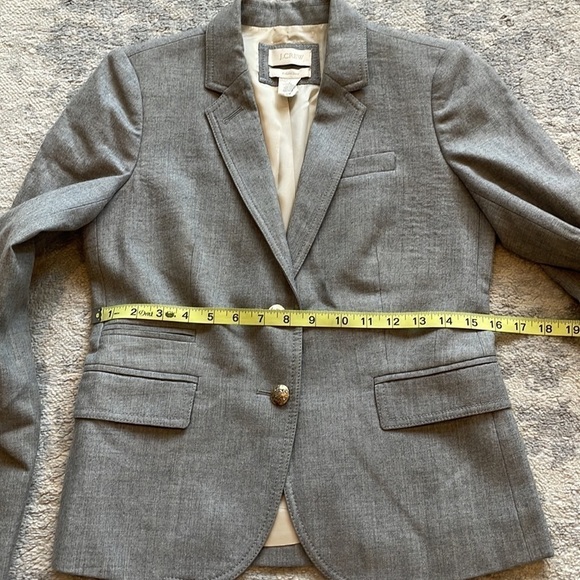 J Crew Schoolboy Blazer in Light Gray Wool Preppy Light Academia Sz 2 - Picture 10 of 14